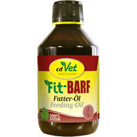 Produktbild von cdVet Fit-BARF Futter-Öl Nahrungsergänzung für Hunde und Katzen vegan und kaltgepresst 1000 ml - 1 l