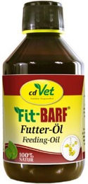 cdVet Fit-BARF Futteröl für Hunde und Katzen 250 ml kaltgepresst ohne Zusatzstoffe - 250 ml – Bild 1 von 8