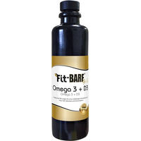 Produktbild von cdVet Fit-BARF Gold Omega-3+D3 Öl für Hunde und Katzen mit Lachs zur Unterstützung von Haut, Fell und Immunsystem 200 ml