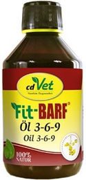 cdVet Fit-BARF Öl 3-6-9 mit Fisch für Hunde und Katzen 250 ml ohne tierisches Protein - 250 ml – Bild 1 von 4
