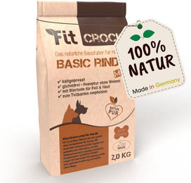 cdVet Fit-Crock Basic Rind Mini Trockenfutter für erwachsene Hunde glutenfrei kaltgepresst 10 kg – Bild 1 von 3