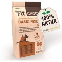 Produktbild von cdVet Fit-Crock Basic Rind Mini Trockenfutter für erwachsene Hunde glutenfrei kaltgepresst 10 kg