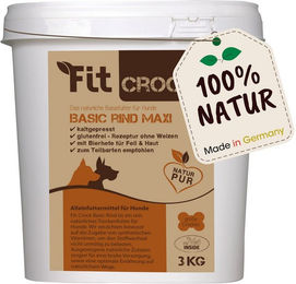 cdVet Fit-Crock Basic Rind Mini Trockenfutter für erwachsene kleine Hunde glutenfrei kaltgepresst zur Unterstützung von Leber, Nieren und Magen-Darm – Bild 1 von 3