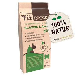 cdVet Fit-Crock Classic Lamm Maxi Hundefutter kaltgepresstes Trockenfutter glutenfrei hypoallergen 10 kg - 10 kg – Bild 1 von 6