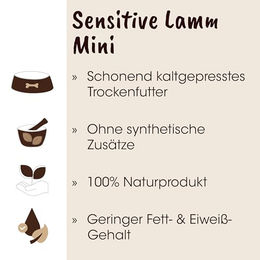 cdVet Fit-Crock Hundefutter Sensitive Lamm Mini Getreidefrei Kaltgepresst 10 kg - 10 kg – Bild 1 von 5