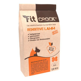 Produktbild von cdVet Fit-Crock Sensitive Lamm Mini Hundefutter mit Gewichtsreduktion und für empfindliche Verdauung 2 kg - 2 kg