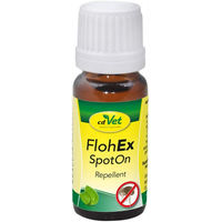 Produktbild von cdVet FlohEx SpotOn Natürliches Pflegeöl zur Geruchsmaskierung gegen Flöhe für Hunde Pferde und Nager 10 ml - 10 ml