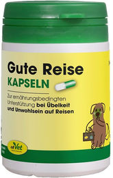 cdVet Gute Reise Kapseln Ergänzungsfutter für Hunde Adult zur Beruhigung bei Magen-Darm-Beschwerden – Bild 1 von 3