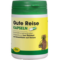Produktbild von cdVet Gute Reise Kapseln Ergänzungsfutter für Hunde Adult zur Beruhigung bei Magen-Darm-Beschwerden