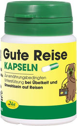 cdVet Gute Reise Kapseln Ergänzungsfutter für Hunde Adult zur Beruhigung bei Magen-Darm-Beschwerden – Bild 1 von 3