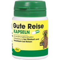 Produktbild von cdVet Gute Reise Kapseln Ergänzungsfutter für Hunde Adult zur Beruhigung bei Magen-Darm-Beschwerden