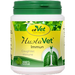 cdVet HustaVet Immun Pulver zur Unterstützung der Atemwege und Immunstärkung für Hunde Katzen und Pferde 80 g - 80 g – Bild 1 von 10