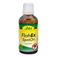Produktbild von cdVet insektoVet FlohEx SpotOn Pflegeöl für Junior Heimtiere mit ätherischen Ölen zur Geruchsmaskierung gegen Flöhe - 50 ml