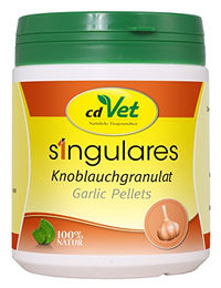cdVet Naturprodukte Singulares Knoblauchgranulat für Pferde 300 g zur Unterstützung des Immunsystems und als natürlicher Insektenschutz - 300 g – Bild 1 von 2