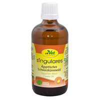 Produktbild von cdVet Singulares Ägyptisches Schwarzkümmelöl Kaltgepresst 100 ml zur Unterstützung von Haut, Fell und Atemwegen für Hund, Katze, Pferd und Taube - 100 ml