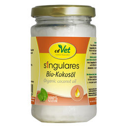 cdVet Singulares Bio-Kokosöl 200 ml für Hunde, Katzen, Nager, Vögel und Reptilien – Kaltgepresst und ohne Farb- oder Aromastoffe - 200 ml – Bild 1 von 6