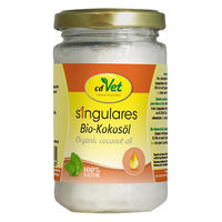 Produktbild von cdVet Singulares Bio-Kokosöl 200 ml für Hunde, Katzen, Nager, Vögel und Reptilien – Kaltgepresst und ohne Farb- oder Aromastoffe - 200 ml