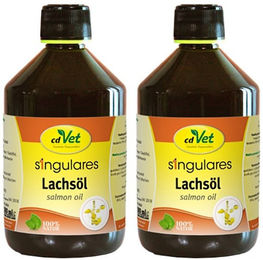 Produktbild von cdVet Singulares Lachsöl Haut-Fell-Supplement für alle Altersstufen 500 ml