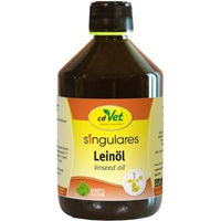 Produktbild von cdVet Singulares Leinöl 500 ml kaltgepresstes Ergänzungsfutter für Hunde, Katzen und Pferde ohne tierisches Protein - 500 ml