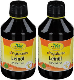 Produktbild von cdVet Singulares Leinöl Kaltgepresstes Öl zur Nahrungsergänzung für Haut und Fell 250g