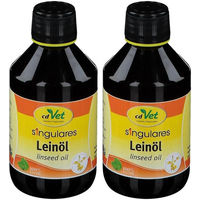 Produktbild von cdVet Singulares Leinöl Kaltgepresstes Öl zur Nahrungsergänzung für Haut und Fell 250g