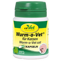 Produktbild von cdVet Wurm-o-Vet Kapseln für Katzen zur Unterstützung der Magen-Darm-Gesundheit 24 Stück