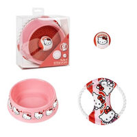 Produktbild von CERDÁ Life's Little Moments Hello Kitty Haustier Zubehör Set für Hund und Katze mit Futternapf, Ball und Seilspielzeug