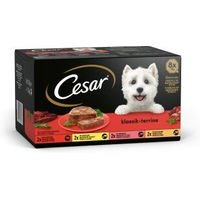 Produktbild von Cesar Classic Selection Hundepaté für erwachsene Hunde 8x150g ohne Zucker und Farbstoffe - 8 x 150 g