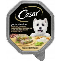 Produktbild von Cesar Garten-Terrine mit Geflügel, Gemüse und Reis für Hunde 14 x 150 g - 14 x 150 g