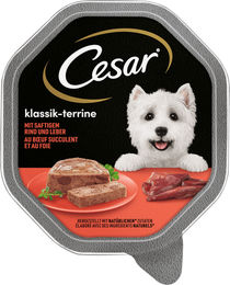 Cesar Hund Nassfutter Klassiker Pastete mit Rind und Leber 150g - 14 x 150 g – Bild 1 von 5