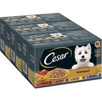 Produktbild von Cesar Hund Nassfutter Landragout Adult Stückchen in Sauce Rind Lamm Geflügel und Truthahn 24 x 150 g