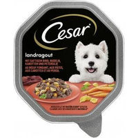 Produktbild von Cesar Hunde Nassfutter Landragout mit Rind, Mini Stückchen in Sauce, 14 x 150 g - 24 x 150 g