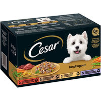 Produktbild von Cesar Hundefutter Landragout 4 Varietäten 64x150g