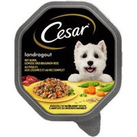 Produktbild von Cesar Hundefutter Landragout Huhn-Stückchen mit Naturreis und Gemüse 14x150 g - 14 x 150 g