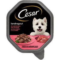 Produktbild von Cesar Hundefutter Landragout Kalb und Truthahn Stückchen in Sauce 14x150 g - 14 x 150 g