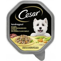 Produktbild von Cesar Hundefutter Landragout mit Huhn in Sauce 14 x 150 g Schalen für Adult ohne Zucker und Farbstoffe - 14 x 150 g