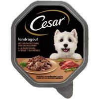 Produktbild von Cesar Hundefutter Landragout Truthahn und Rind mit Kräutern in Sauce 14x150 g - 14 x 150 g