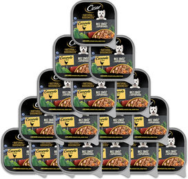 CESAR Hundefutter Nassfutter Stückchen in Sauce mit Huhn und Schwein, getreidefrei und glutenfrei, 16x100 g - 16 x 100 g – Bild 1 von 3