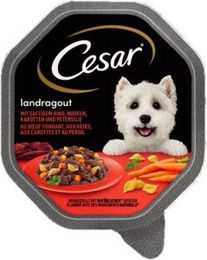 Cesar Hundefutter Ragout Rind mit Pasta und Karotten in Sauce 14x150 g - 14 x 150 g – Bild 1 von 3