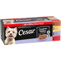 Produktbild von Cesar Hundefutter Senior Stückchen in Gelee 80 x 100 g ohne Zucker und Farbstoffe