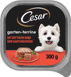 Produktbild von Cesar Hundepastete Garten-Terrine mit Rind ohne Zucker 300 g