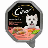 Produktbild von Cesar Hundeterrine mit Rind und Gartengemüse in der Schale 14x150g - 14 x 150 g
