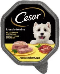 Cesar Klassiker Hundefutter Huhn und Truthahn 14x150g ohne Zucker und Aromastoffe - 14 x 150 g – Bild 1 von 3