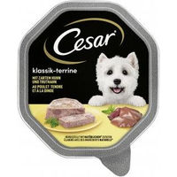 Produktbild von Cesar Nassfutter Klassik-Terrine mit Huhn und Truthahn für Hunde Adult 14 x 150 g - 14 x 150 g