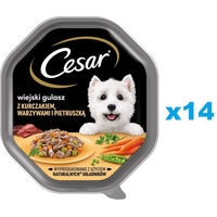 Produktbild von CESAR Nassfutter Stückchen in Sauce Huhn für ausgewachsene Hunde getreidefrei und glutenfrei 14x150g - 14 x 150 g