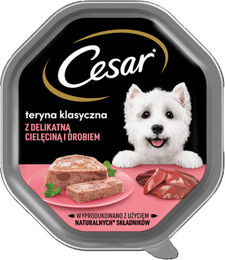 Produktbild von Cesar Nassvollnahrung für ausgewachsene Hunde Schale mit Kalbfleisch und Geflügel 150 g ohne Farb- und Aromastoffe - 150 g