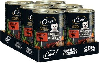 Cesar Natural Goodness Hundefutter Rind getreidefrei 6x400 g - 6 x 400 g – Bild 1 von 2