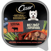 Produktbild von CESAR Natural Goodness Hundefutter Rind und Schwein mit Stückchen in Sauce getreidefrei 100 g Schale - 100 g