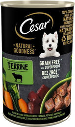 Cesar Natural Goodness Nassfutter für erwachsene Hunde Lamm mit Karotten Kartoffeln und Spinat Getreidefrei 12 x 400g Dose - 12 x 400 g – Bild 1 von 8