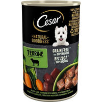 Produktbild von Cesar Natural Goodness Nassfutter für erwachsene Hunde Lamm mit Karotten Kartoffeln und Spinat Getreidefrei 12 x 400g Dose - 12 x 400 g